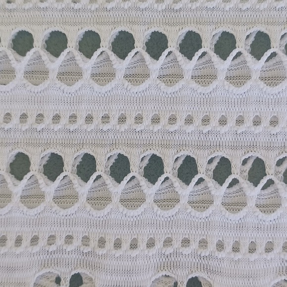 Cache White Crochet Lace Maxi Skirt Elastic Waist Boho Summer Festival Womens M - Picture 8 of 12